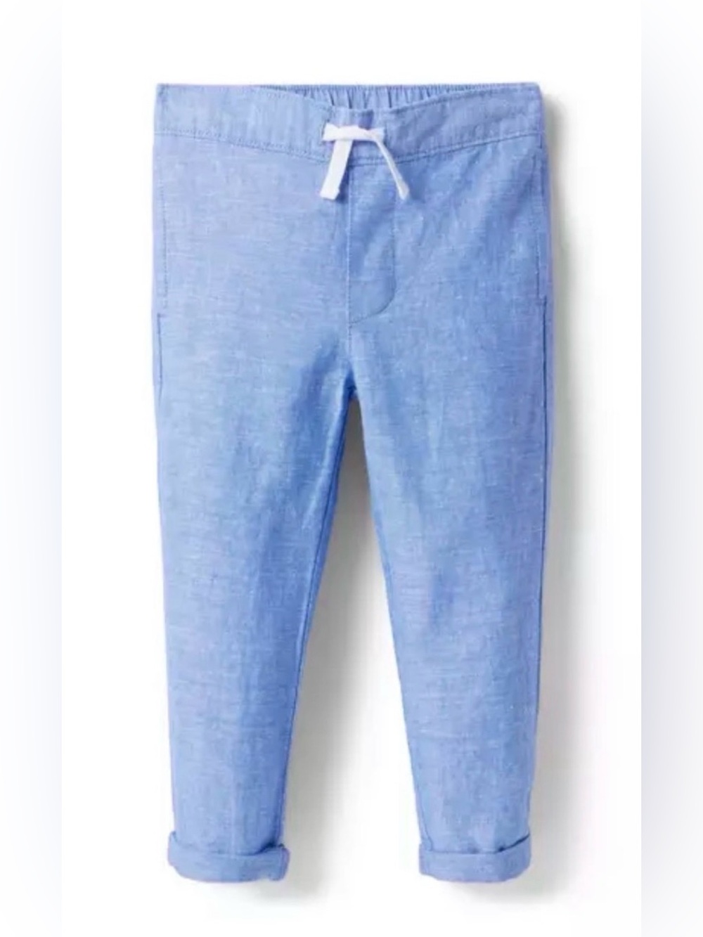 Janie and Jack Cotton Linen Light Blue Pants